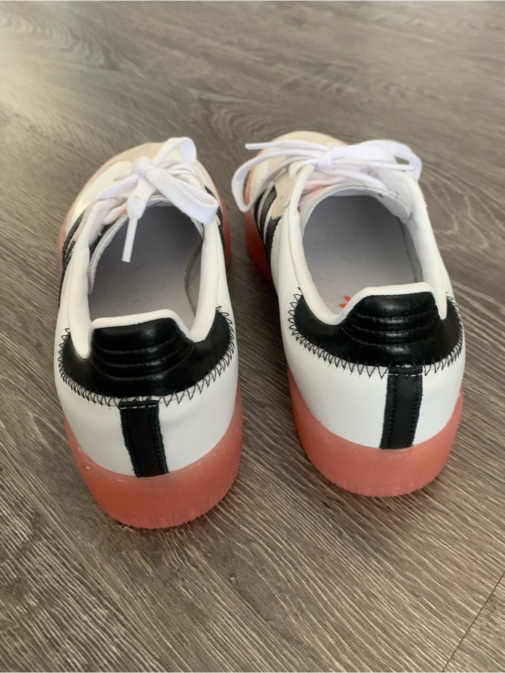 adidas Samba Sneakers in White, Black & Gum - Picture 2 of 8
